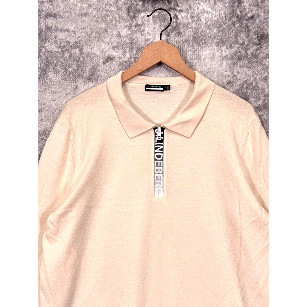 J Lindeberg Arlin Golf Sweater XXL Mens 100% Merino Wool Polo Long Sleeve